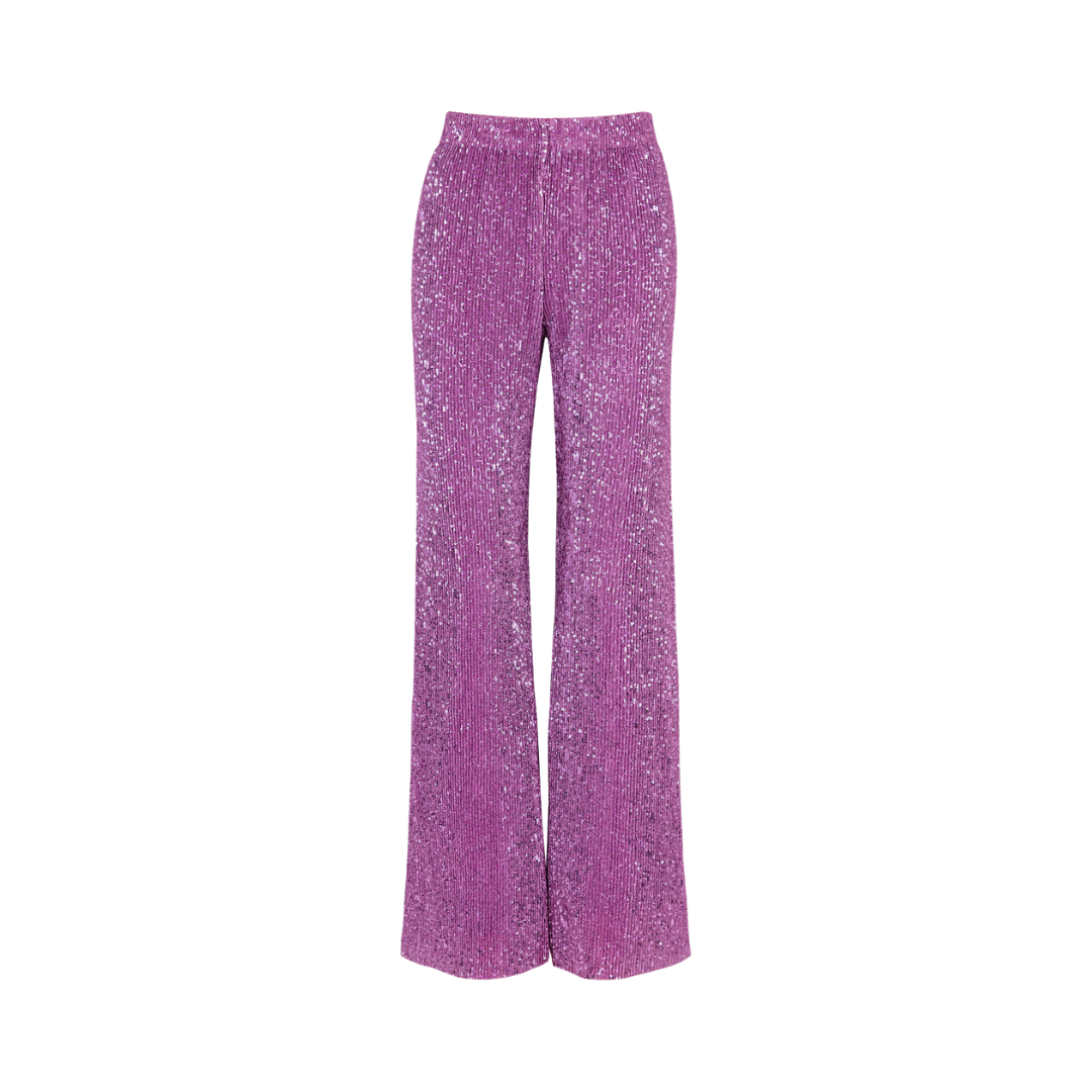 Conjunto blusa y pantalón de lentejuelas