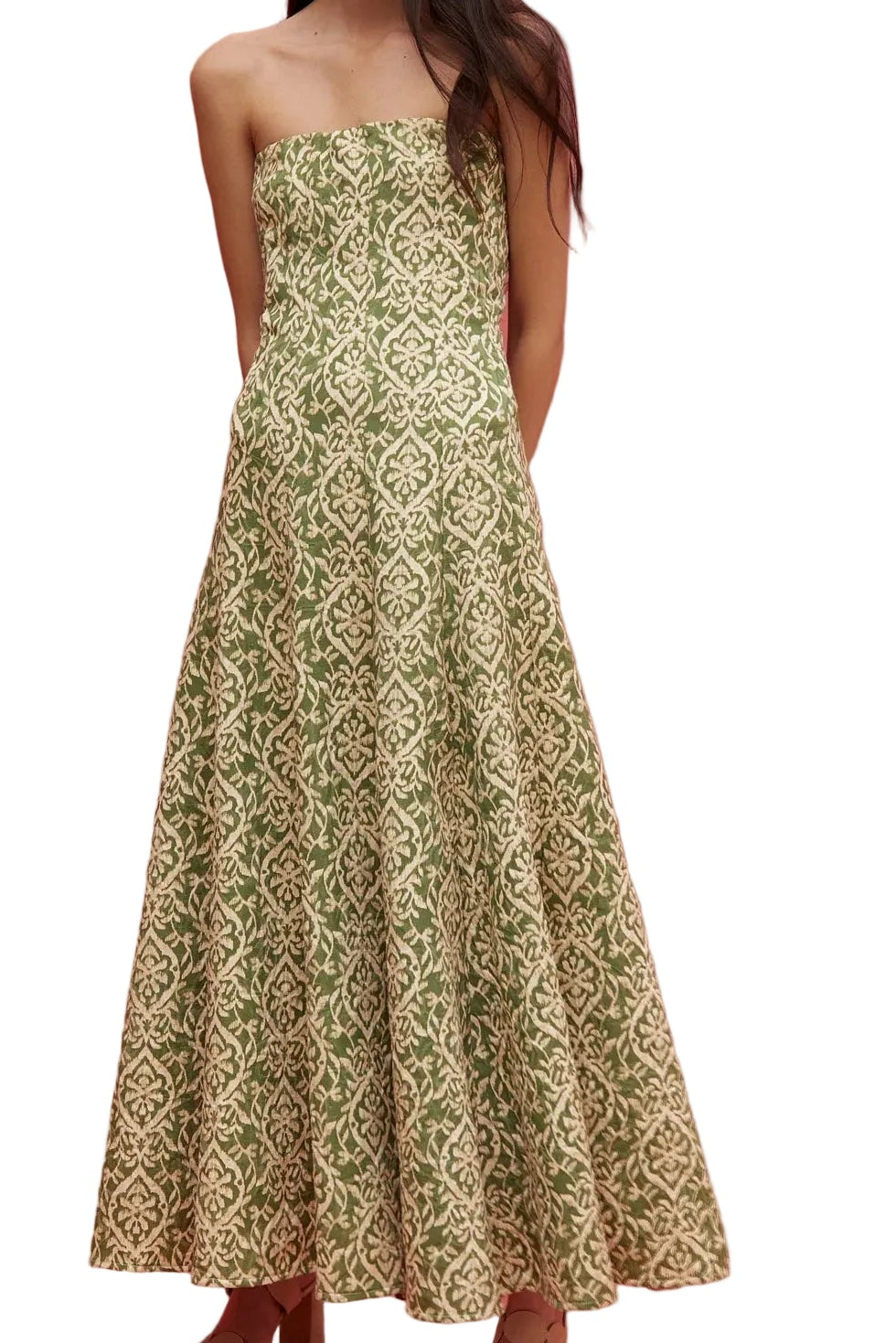 Baymo - Vestido midi palabra de honor