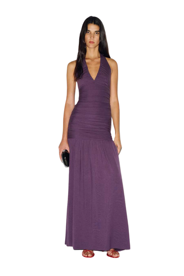 Reformation - Vestido largo con fruncido