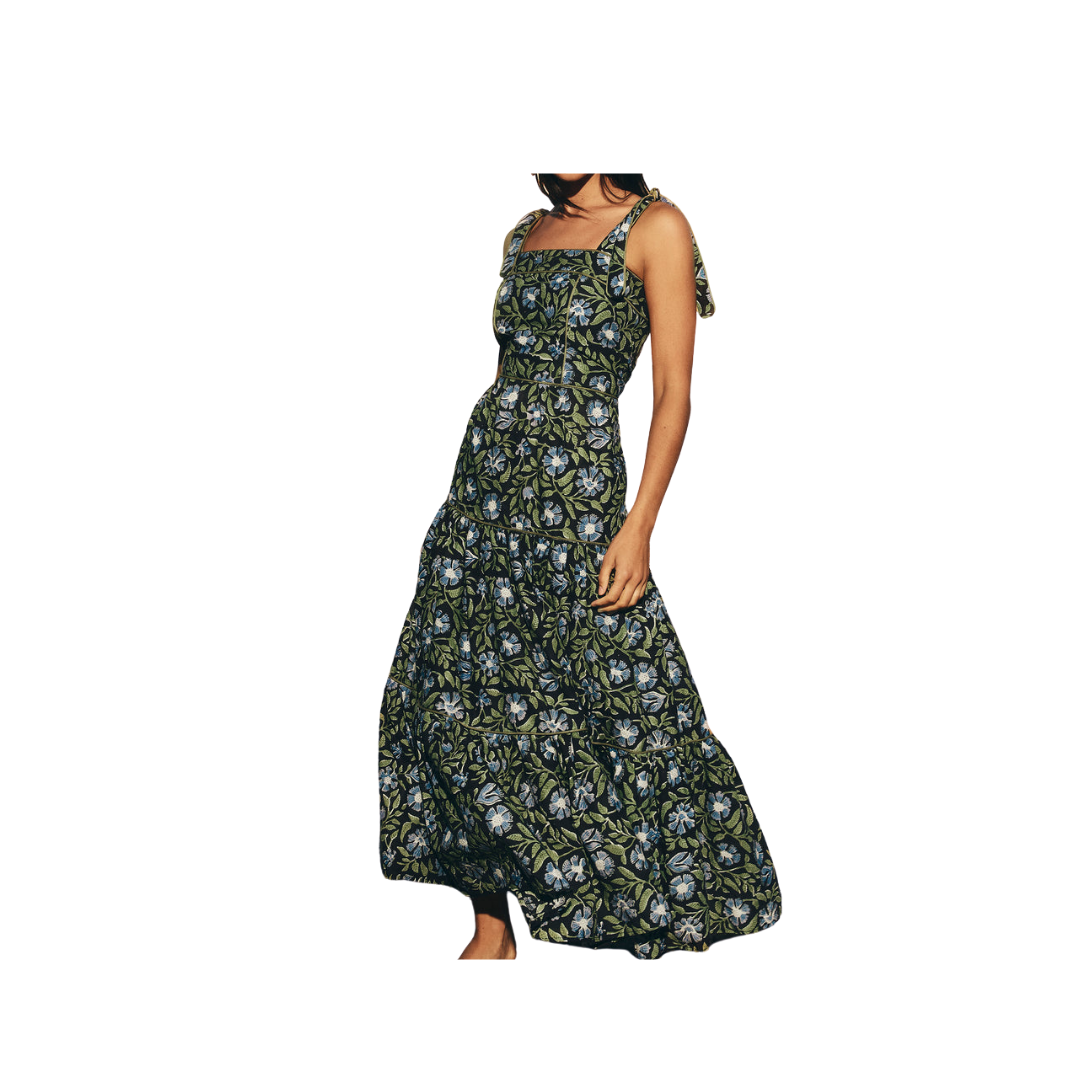 Vestido largo estampado floral