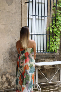 Topshop - Vestido largo estampado palabra de honor