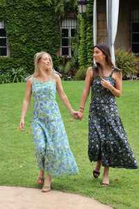 Baymo - Vestido midi estampado de tirantes