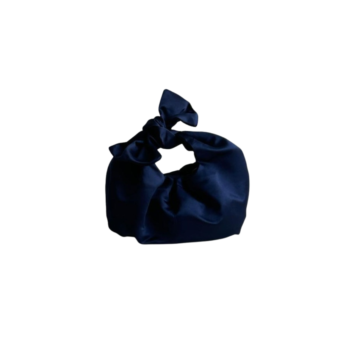 Bolso satinado azul marino