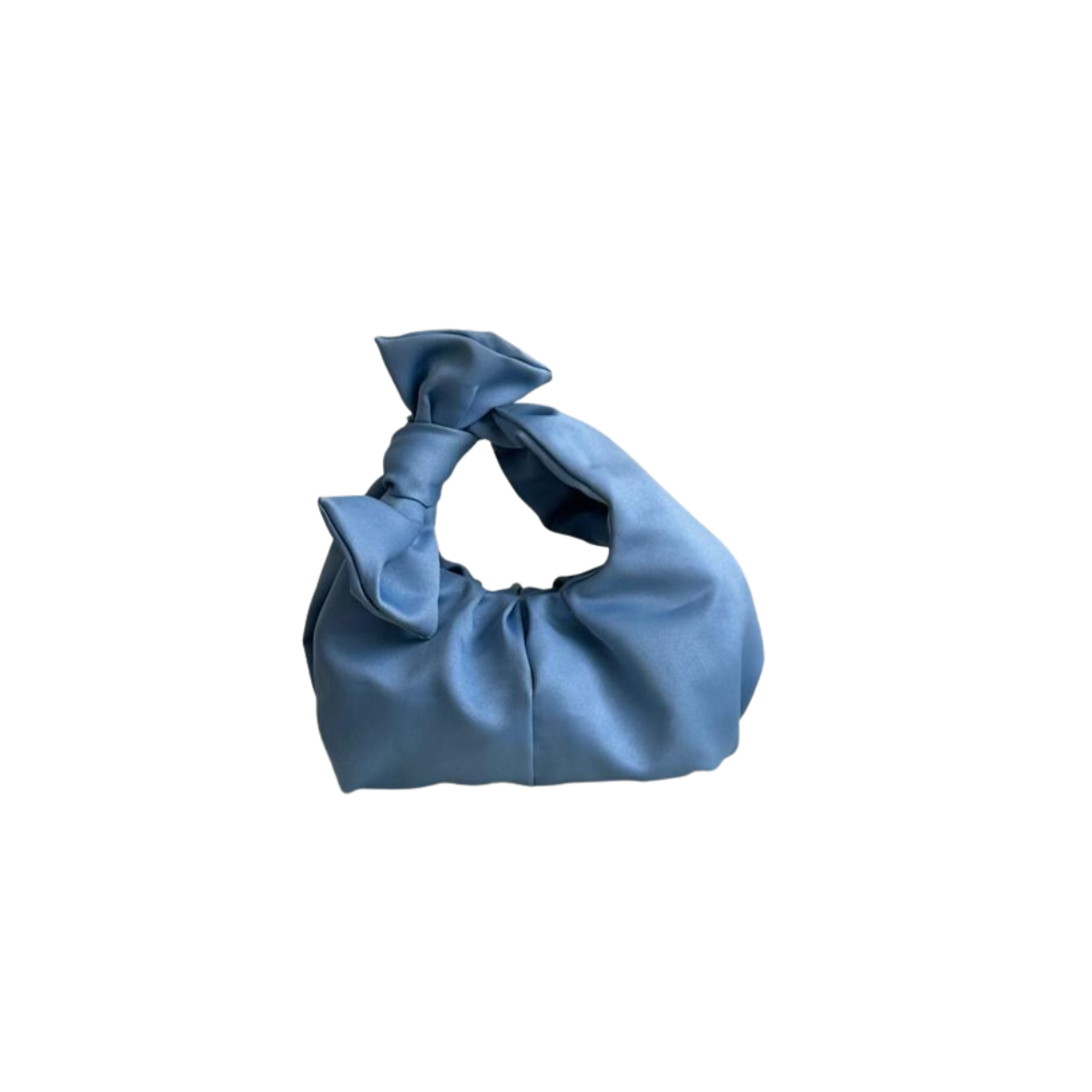 Bolso satinado azul cielo