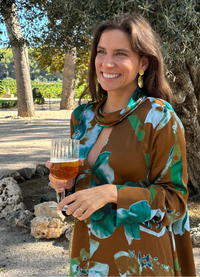 Vestido midi asimétrico estampado