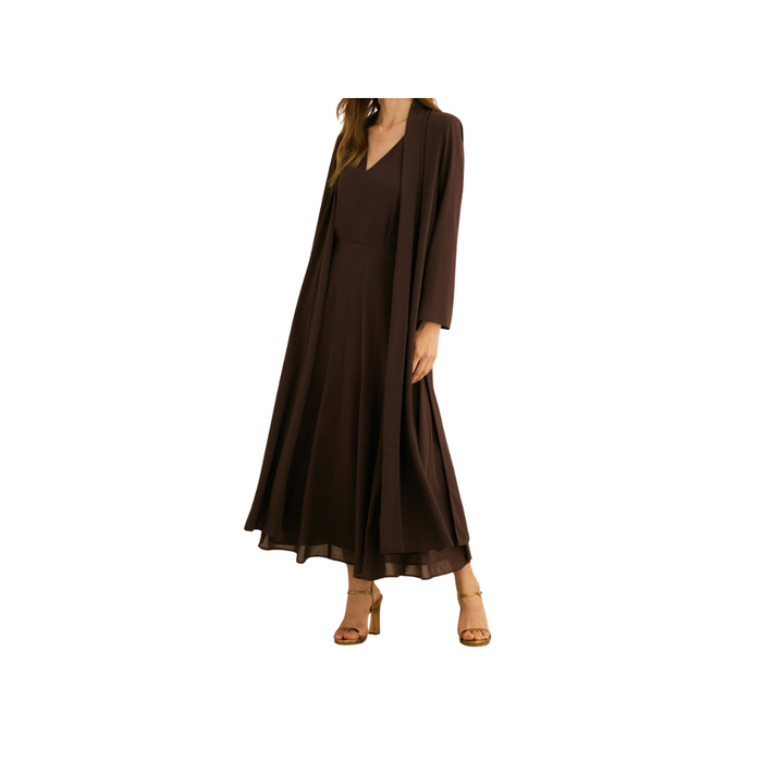 Chaqueta midi recta