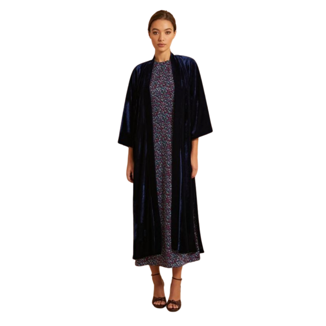 Abrigo midi terciopelo