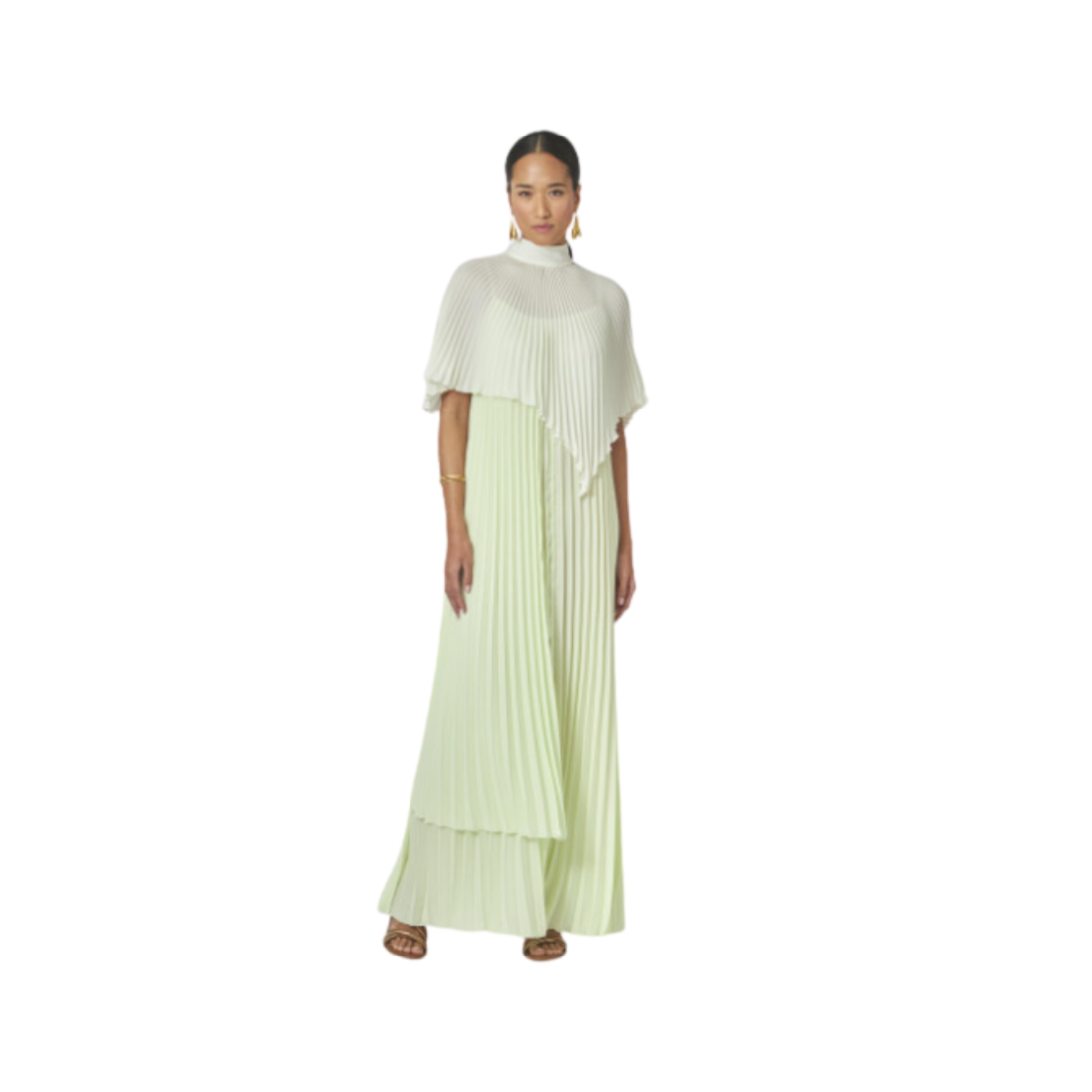 Vestido midi plisado