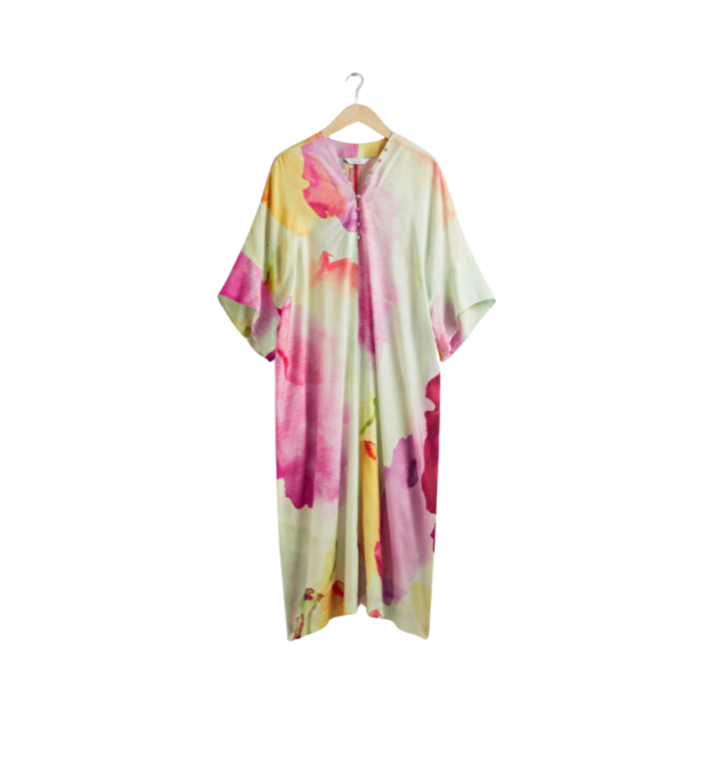 Vestido midi estampado acuarela