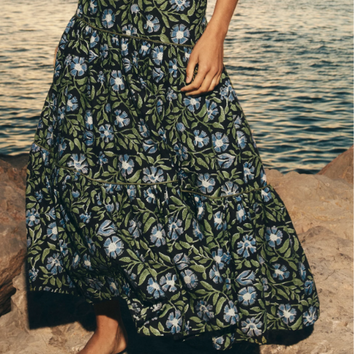 Vestido largo estampado floral