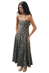 Baymo - Vestido midi floral palabra de honor