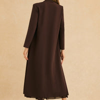 Chaqueta midi recta