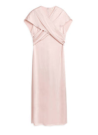 Arket - Vestido midi con escote drapeado
