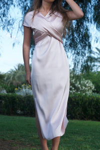 Arket - Vestido midi con escote drapeado