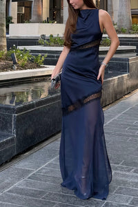 Lady Pipa - Vestido largo con detalles de encaje